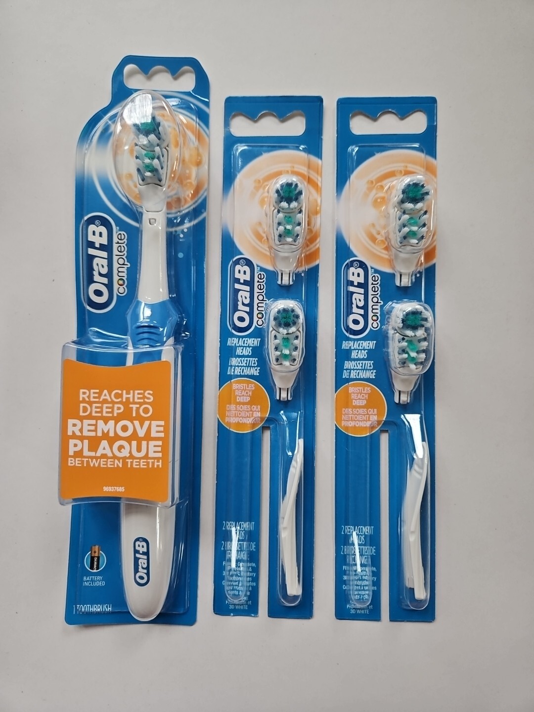 1 - Oral-B Complete Deep Reach 2 packs Bristles Replacement 