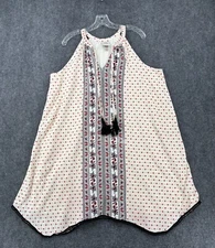 Knox Rose Off White Floral Sleeveless Dress S Boho Hippie Cottagecore Peasant