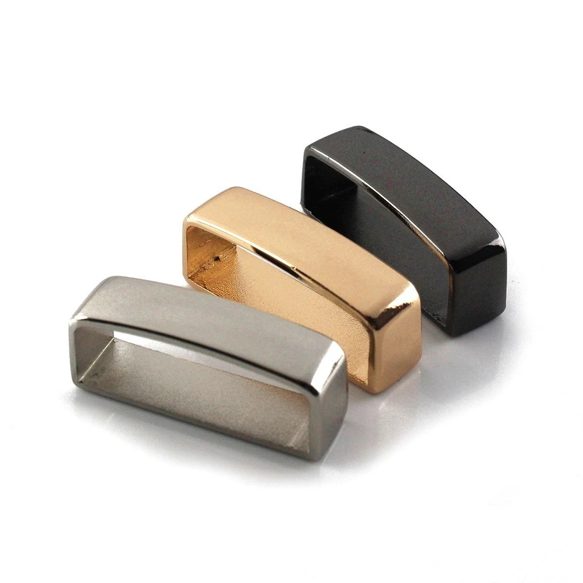 2 Belt Buckle Loop Keeper Metal Strap Leather Craft Accessories