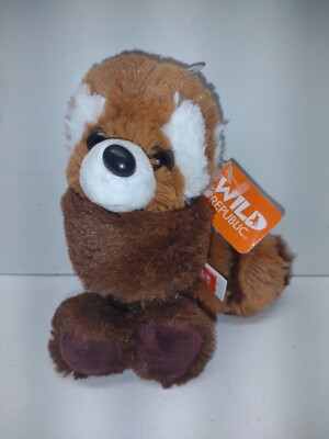 Wild Republic Huggers Plush Stuffed Animal Snap Bracelet Red panda 8 inches NWT