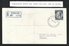 Australia 1954 1/6 on Mawson, Australian Antarctic registered FDC to England