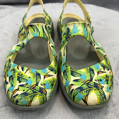 Crocs Womens Sz 7 Swiftwater Wave Green Blue Tropical Water Clog