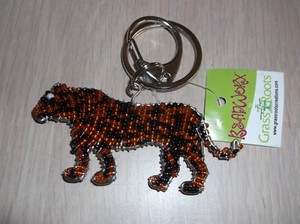Animal World - Tiger Body Beaded Keychain (874067000989)
