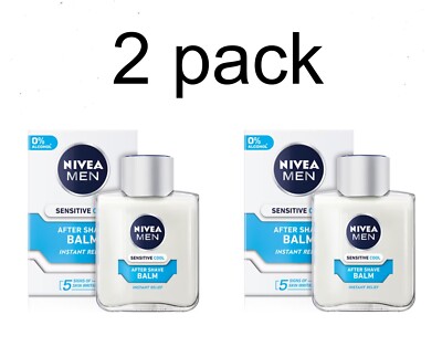 2pack NIVEA MEN SENSITIVE COOL After Shave Balm 100 ml/3.4 fl oz- sensitive skin