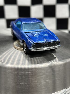 1968 Hot Wheels Redline Custom Camaro HK Blue W/Painted Roof