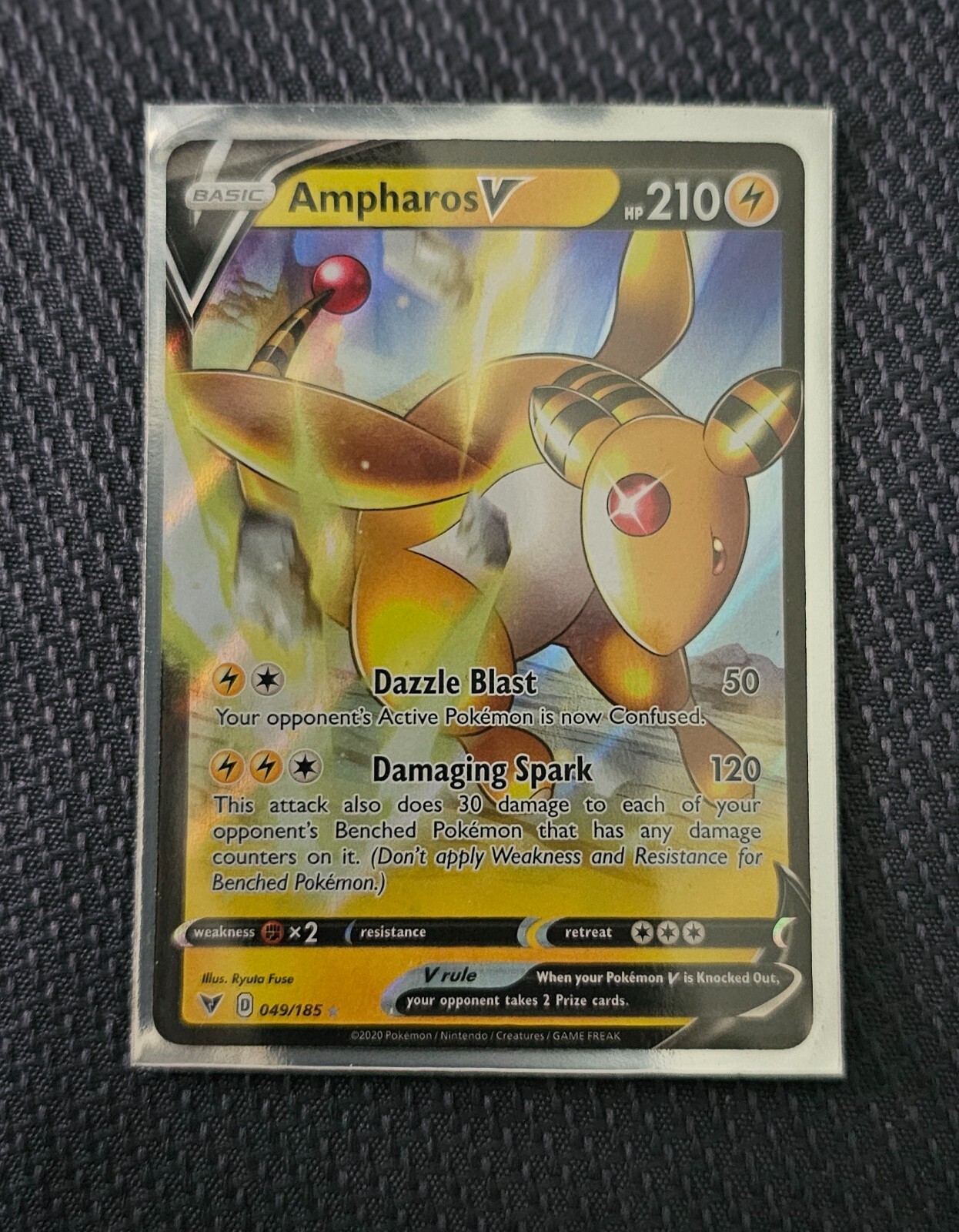 Ampharos V 49/185 Ultra Rare Vivid Voltage Pokemon TCG Near Mint
