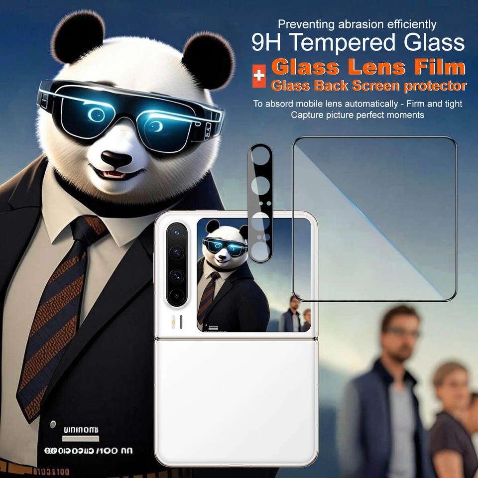 IMAK Para Huawei Pura X, Película de Lente de Vidrio + Protector de Pantalla Trasero Auto Posicionamiento Foto 2 de 4