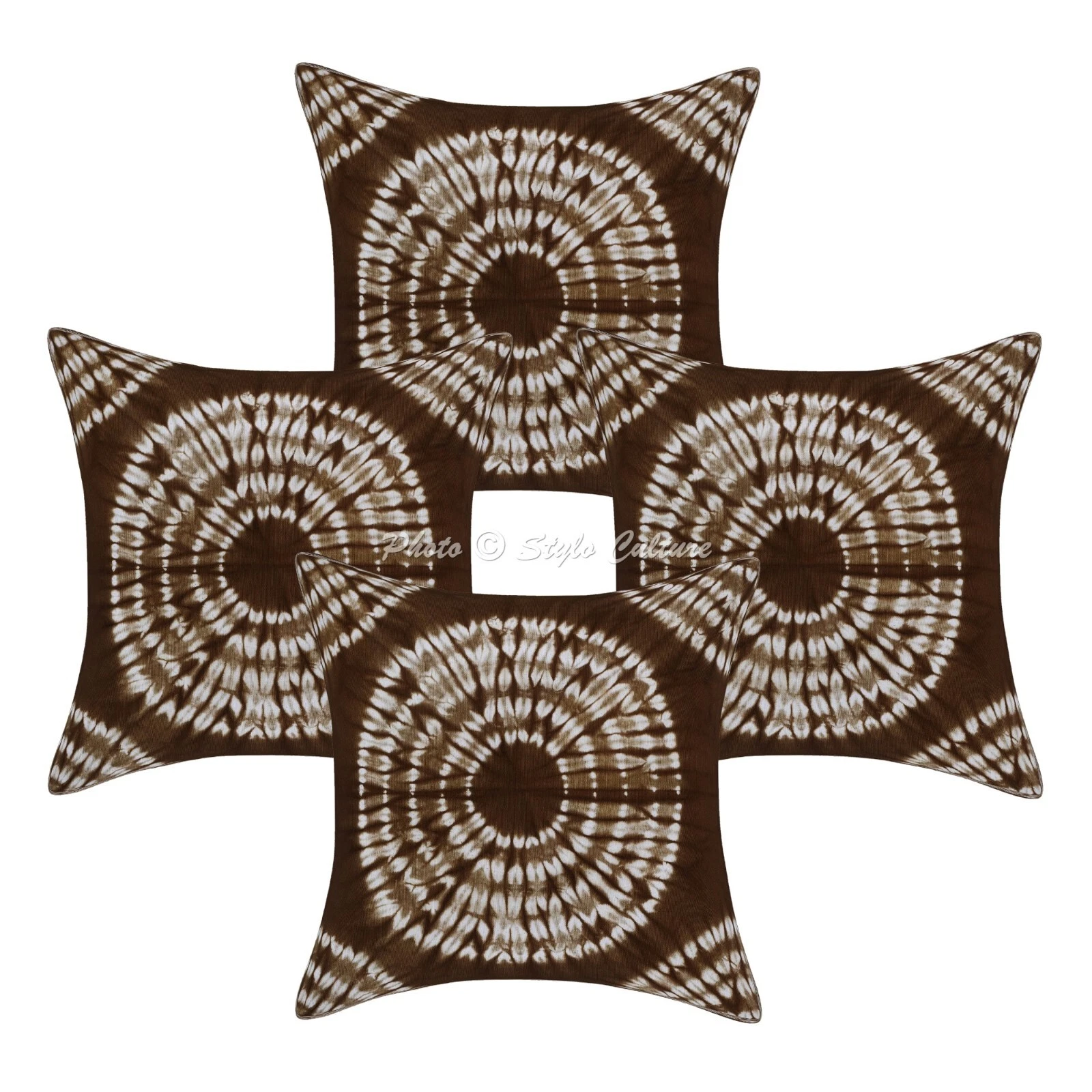 Cushion Cover Decorative Tie Dye Shibori 20 x 20 in Hippie Sofa Car Pillow Case