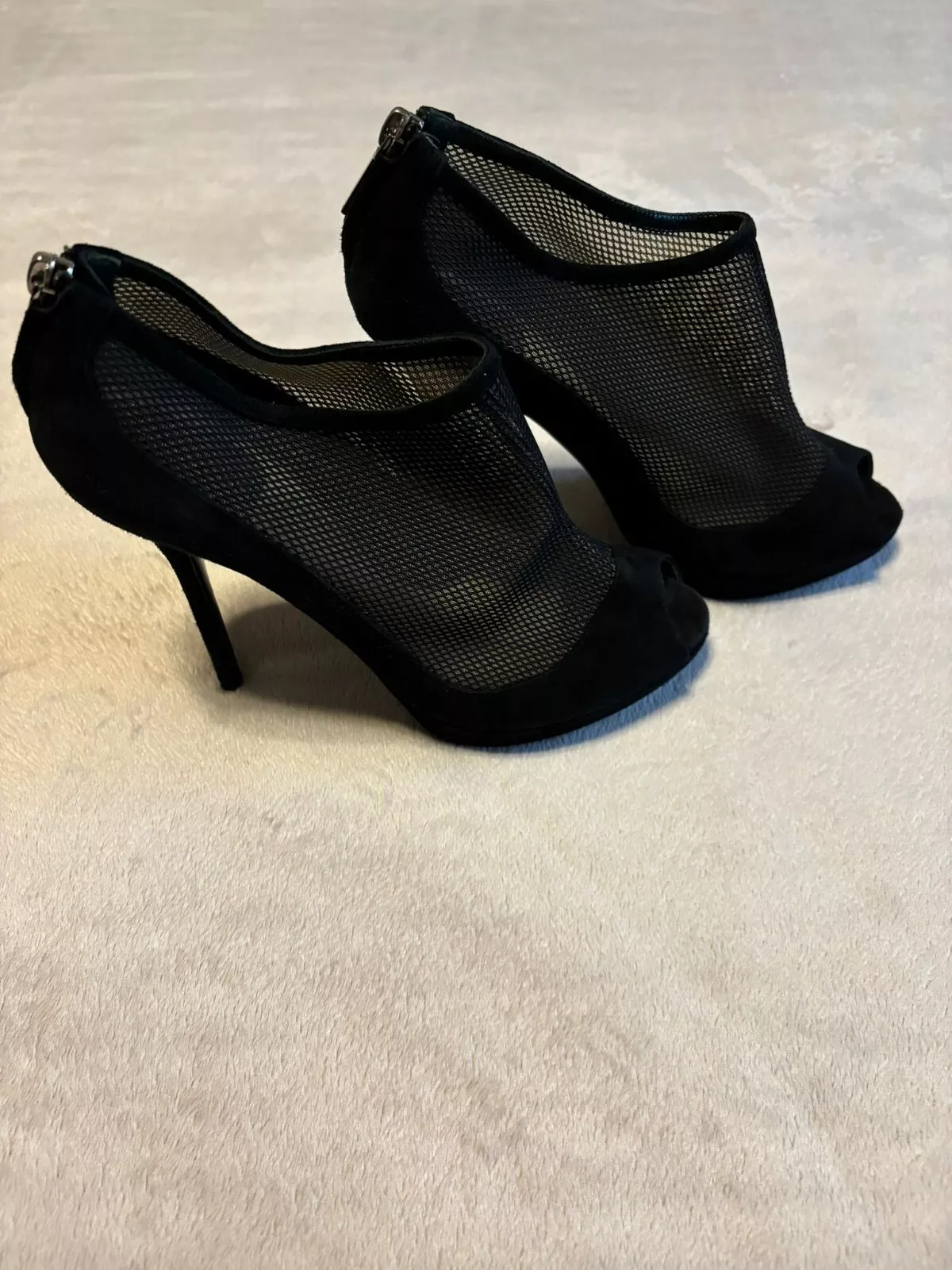 Talons en daim et maille Christian Dior