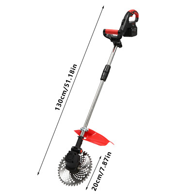 Cordless Grass Trimmer Lawn Grass Brush Cutter Blade Whipper Snipper + 2 Battery