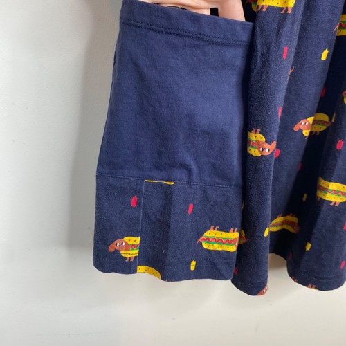 Hanna Andersson Hot Dog Dress 8 So Breezy Sundress Whimsical Play Navy Pockets - Picture 4 of 10