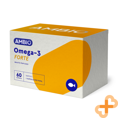 AMBIO Omega 3 Forte 60 Capsules Heart Eyes Vision Health Food Supplement EPR DHR - Picture 1 of 12
