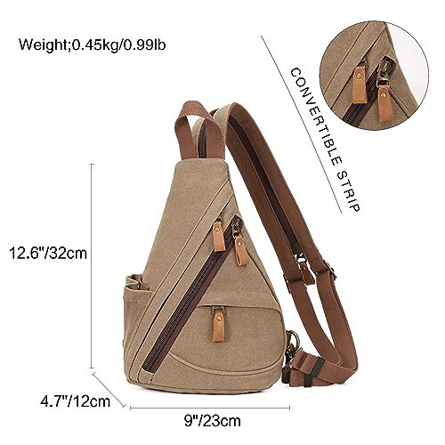 Sling Bag Small Crossbody Backpack Shoulder Casual Daypack 6881m