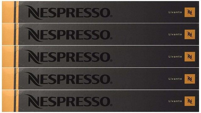 50 Livanto Nespresso Capsules Espresso Pods (BBE 31-12-19) | Compra online  en eBay