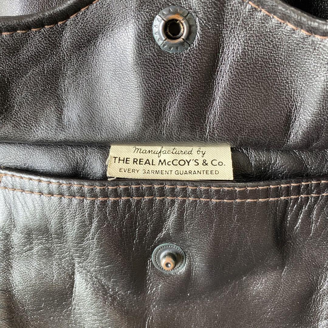 The Real McCoy's A-2 Flight Jacket Brown Leather Size 40 Used From