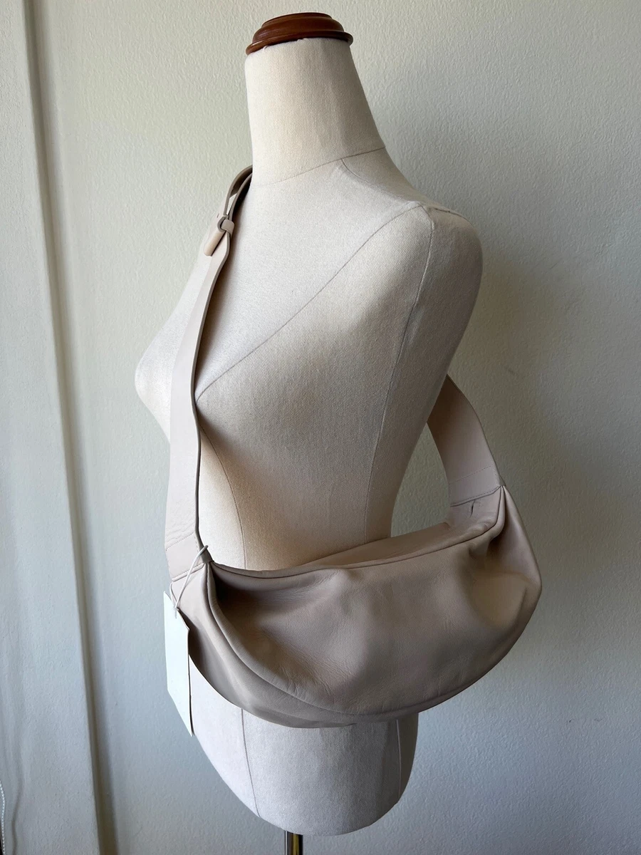 new AUTHENTIC COS leather crossbody sling bag shoulder womens mens white ivory