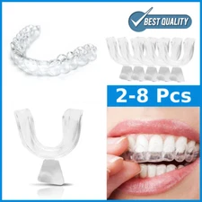 2-8 Pcs Silicone Night Mouth Guard Teeth Clenching Grind Dental Sleep Aid Oral ✅