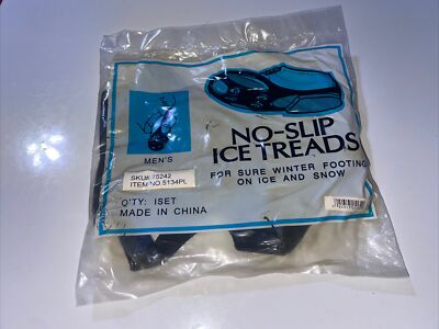 Pair Men’s No Slip Ice Treads ITL New in Package Sure Winter Footing ...