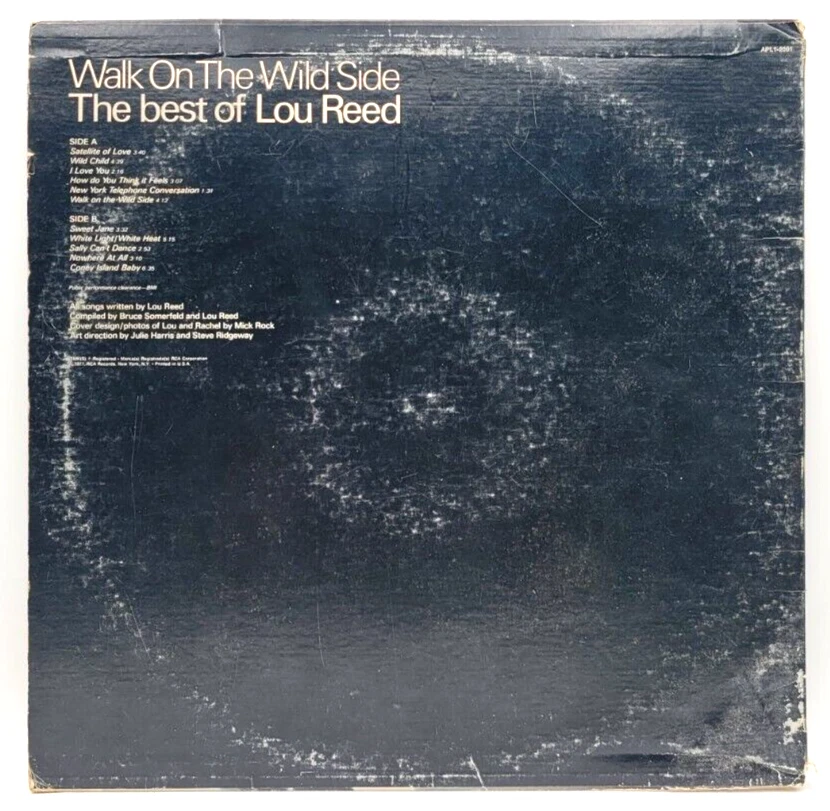 LOU REED - WALK ON THE WILD SIDE / THE BEST OF LOU REED - ROCK LP RECORD 1972 - Image 2 of 2