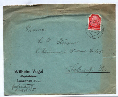 Brief Wilhelm Vogel Lunzenau Mulde Gartenbau 1941 - Bild 1 von 1