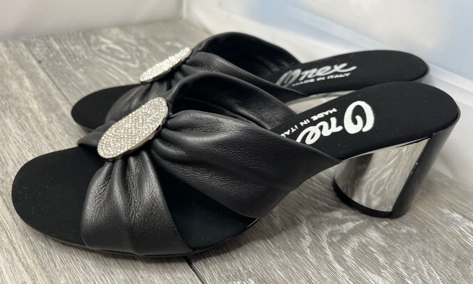 Sandalias Finest by Onex para mujer Diona estrás, negras/plateadas talla 5 Foto 4 de 4