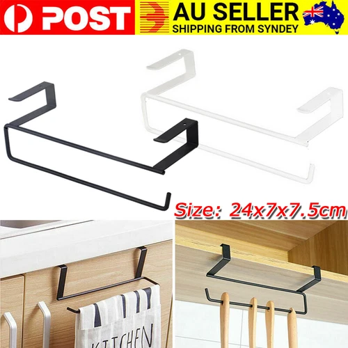 Paper Towel Holder Hanger Rack Under Cabinet Roll Cup Kitchen Shelf Organizer AU