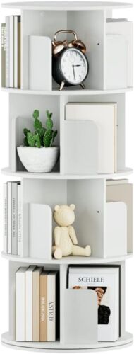 Compact 4-Tier Rotating Book Shelf - Ideal for Kids’ Rooms & Living Areas - Picture 3 of 8
