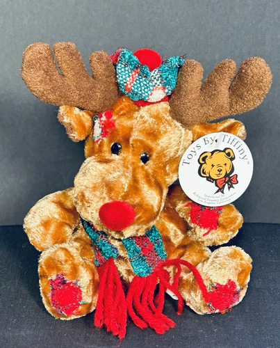 Toys by Tiffiny Collezione Natale Renne Festività Peluche Set di 3 Nuovo con etichette 6" - Foto 3 di 6