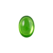 14x10mm Translucent Peridot Foiled Glass Oval Cabochons (4) cab4004C