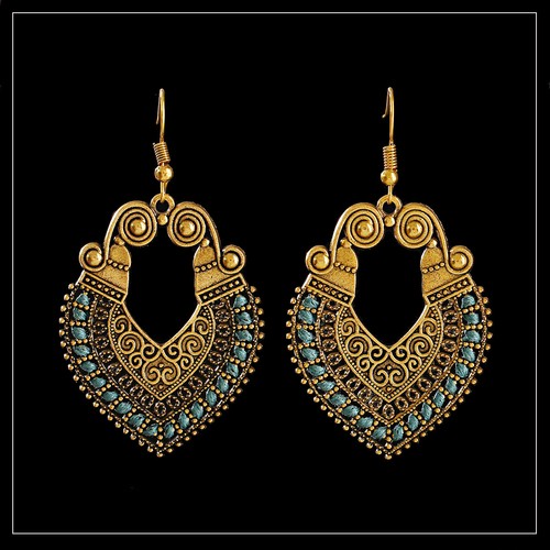 Mujeres Boho Patrón Retro Puño Ahuecado Elegante Gancho Pendientes Joyería Regalo - Imagen 49 de 140