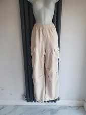 NWT SKIMS Boyfriend Fleece Cargo Sweatpants Buff Small S UK 8 10 Wide Leg Jogger