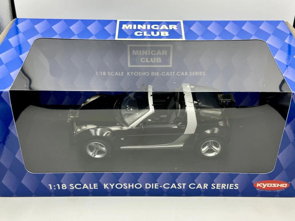 1:18 Smart Roadster Coupe -- Black/Silver -- Kyosho 09103BK - Image 4 of 4