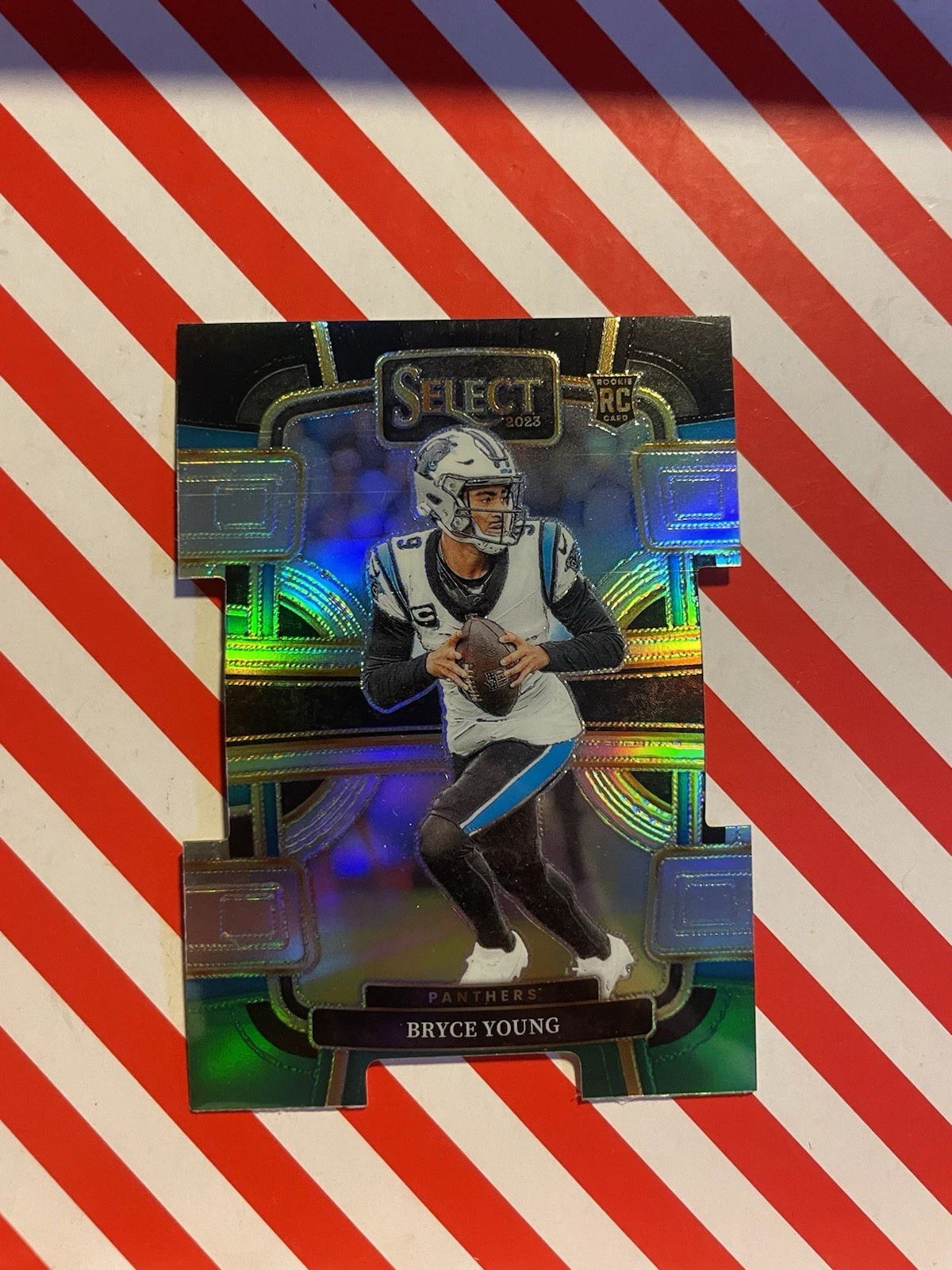 2023 Panini Select - Concourse Bryce Young #14 Black & Green Prizm Die-Cut (RC)