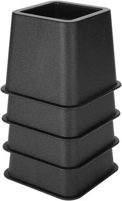 Ausla Betterhöhung, PP Stuhlbeinerhöhung 120 (L) x 90 (B) mm / 7,4 x 3,5 Zoll, schwarz 