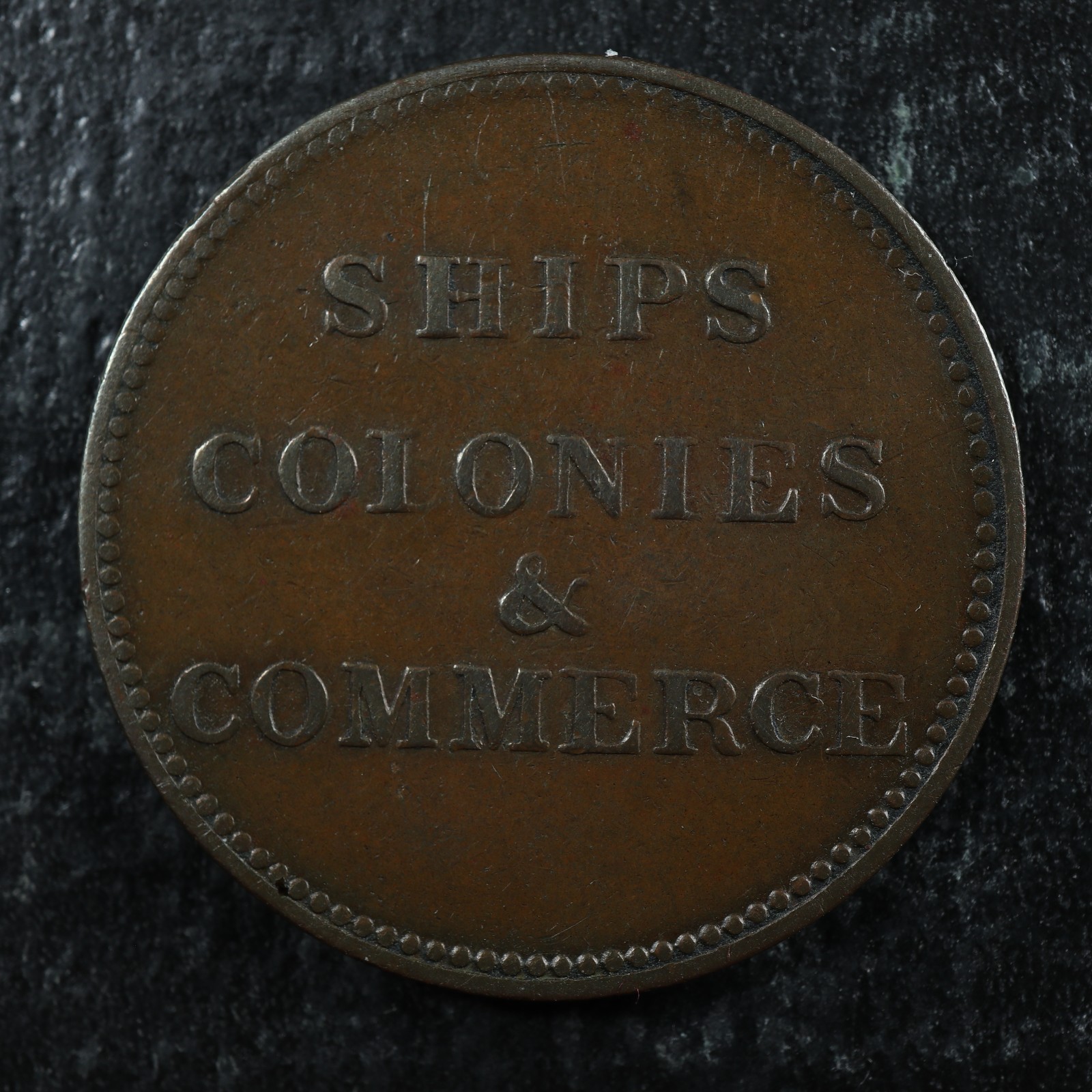 PE-10-37 Ships Colonies & Commerce token PEI Canada Breton 997