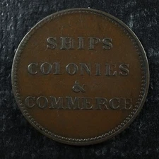 PE-10-37 Ships Colonies & Commerce token PEI Canada Breton 997