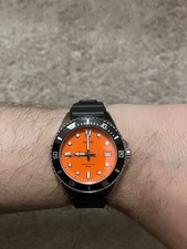 Casio MDV-10D-4A1V Analog Dive Duro Watch Orange Rubber Strap 5ATM Unisex