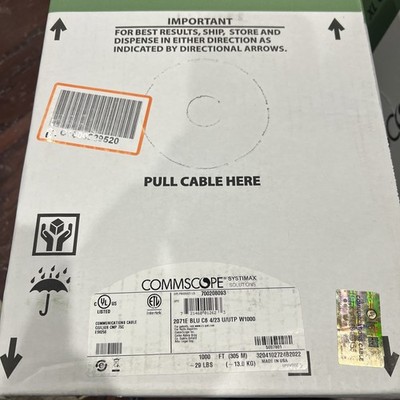 Blue COMMSCOPE GigaSpeed XL Category 6 Cable Plenum 1000ft 2071E 4/23 U/UTP 