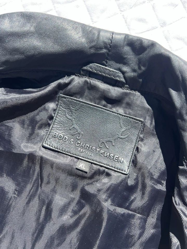Bod & Christensen Asymmetrical Black Leather Motorcycle Biker Jacket Womens Xl - Image 4 of 4