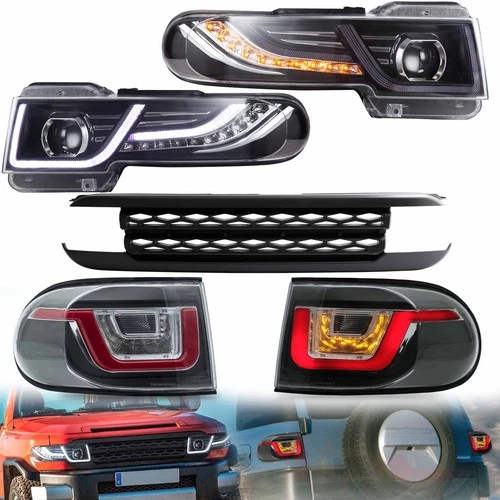 Juego de 2 faros y luces traseras LED VLAND para Toyota FJ Cruiser 2007-2015 con rejilla - Imagen 1 de 25