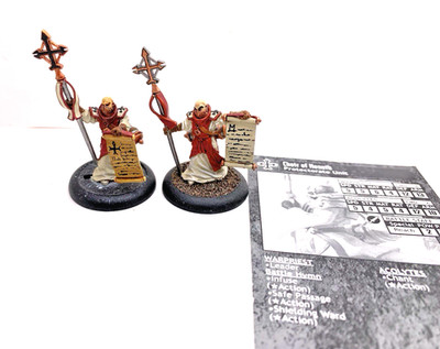 Hordes Warmachine Prorectorate of Menoth 2 Acolythes Choir of Menoth 28mm Figur