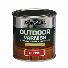 Ronseal Outdoor Varnish Clear Gloss Waterproof Protection Exterior Paint 250ml