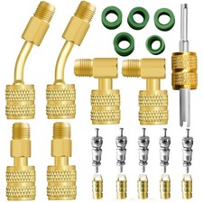 R410A Adapter Kit Mini Split Vacuum Pump 5/16 to 1/4 Brass Connector