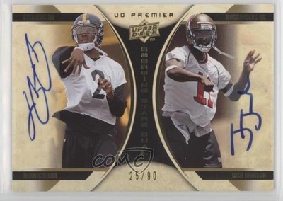 2008 UD Premier Emerging Stars Dual 25/90 Dennis Dixon Josh Johnson Auto 1s7