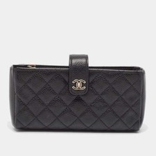 Chanel Red Quilted Leather CC Phone Holder Pouch