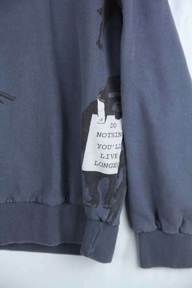 Elevenparis Brandalised Banksy Arte Rata Gris Gráfico Cuello Redondo Sudadera Para Hombres XL Foto 3 de 4