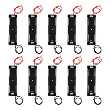 10PCS 18650 Battery Holder 1-Slot 3.7V Storage Box Case with Wire Leads