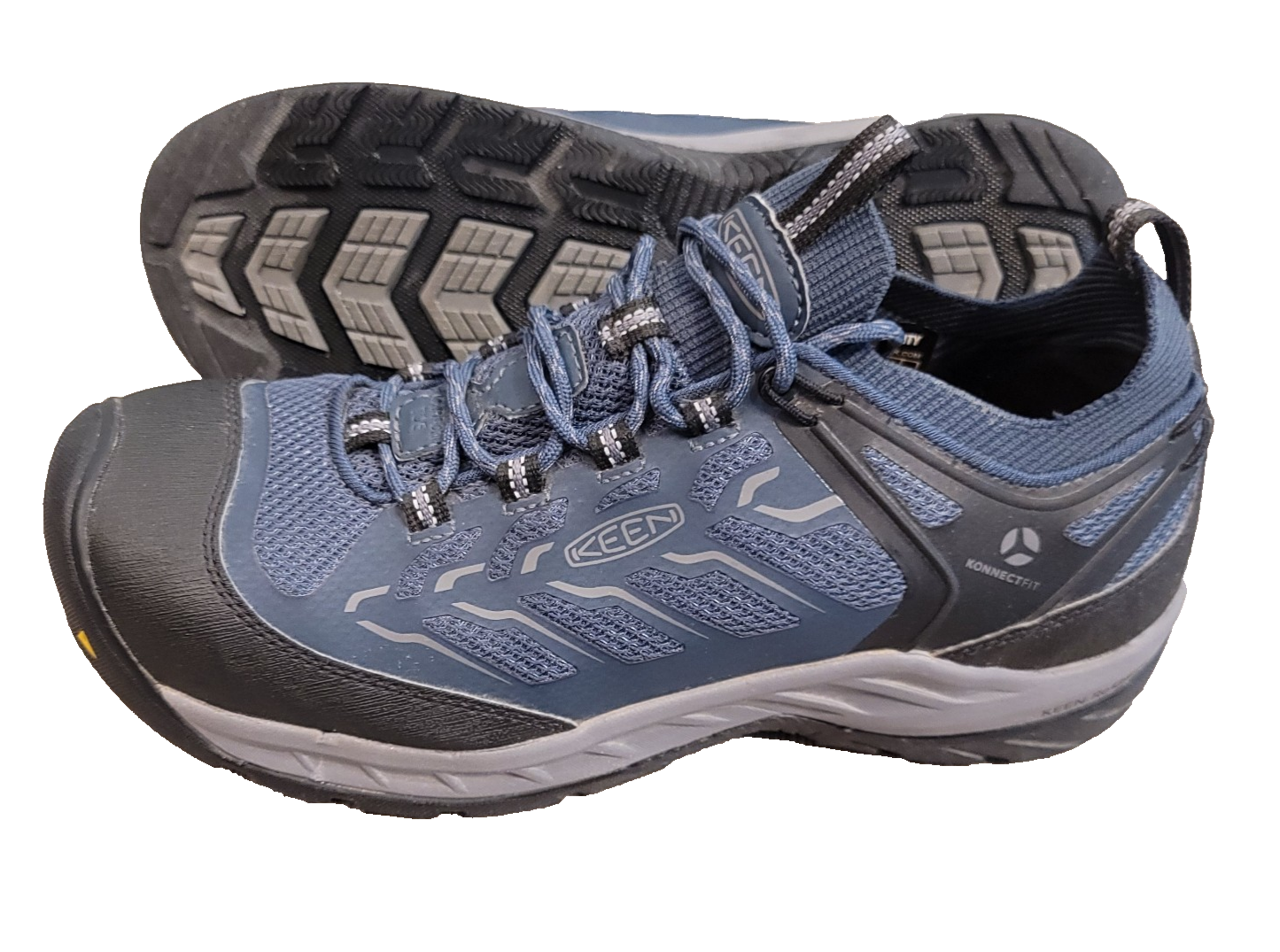 Scarpe stringate Keen Utility uomo taglia US 10 W LARGHE blu grigio sicurezza lavoro comp TOE
