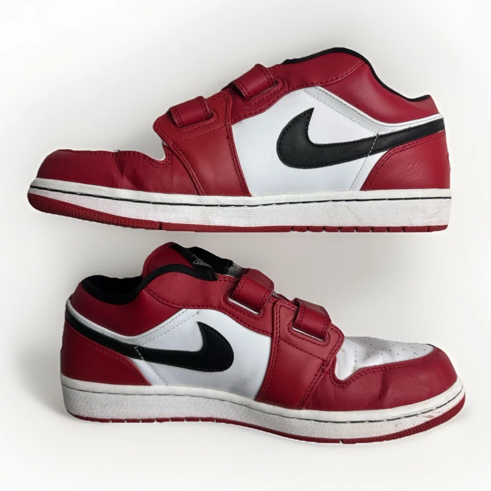 Talla 9 - Air Jordan 1 Low V E L C R O Rojo Universitario RARO Foto 2 de 4