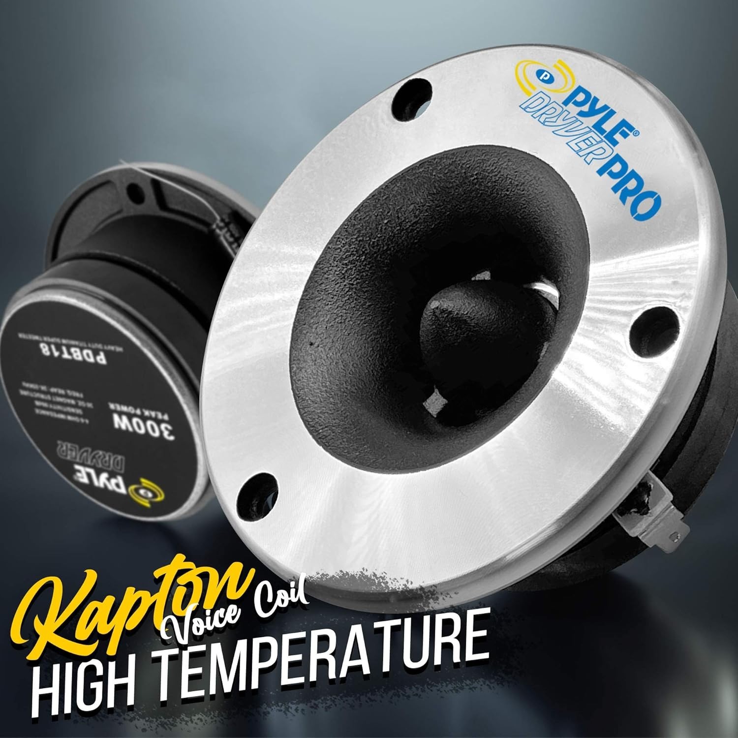Pyle 3.75'' Titanium Horn Tweeter (Pair) w/ 300 Watt Peak 20 oz